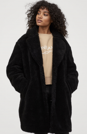 Mantel aus Teddyfleece