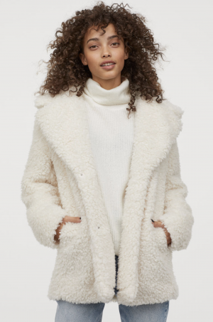 Lange Faux-fur-Jacke