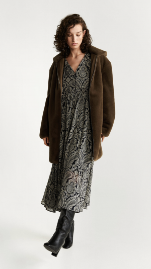 Teddymantel mit Kapuze