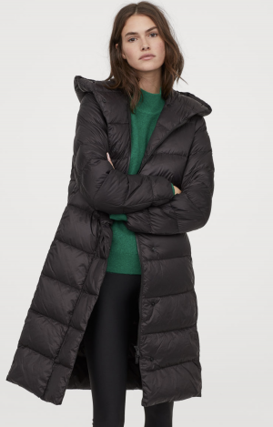 Leichter Kapuzen-Daunenmantel