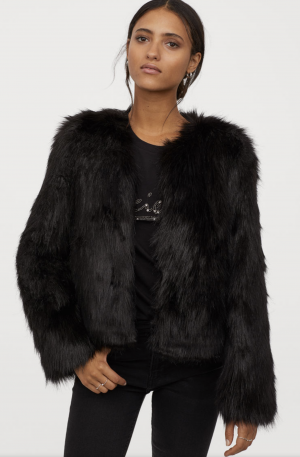 Kurze Faux-fur-Jacke