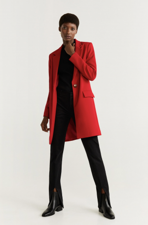 Gerader Mantel mit Revers