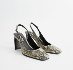 Pumps mit Schlangenprägung