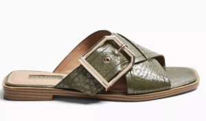 Topshop Khakifarbene Schnallenschuhe