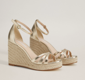 Metallic-Keilsandale