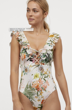 Badeanzug mit wattierten Cups