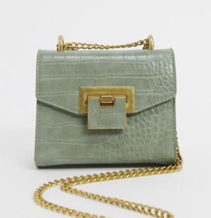 ASOS DESIGN – Grüne Umhängetasche mit Schulterriemen